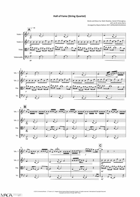 Hall Of Fame For String Quartet Page 2