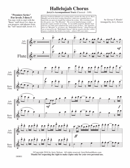 Hallelujah Chorus Arrangements Level 3 5 For Flute Written Acc Page 2