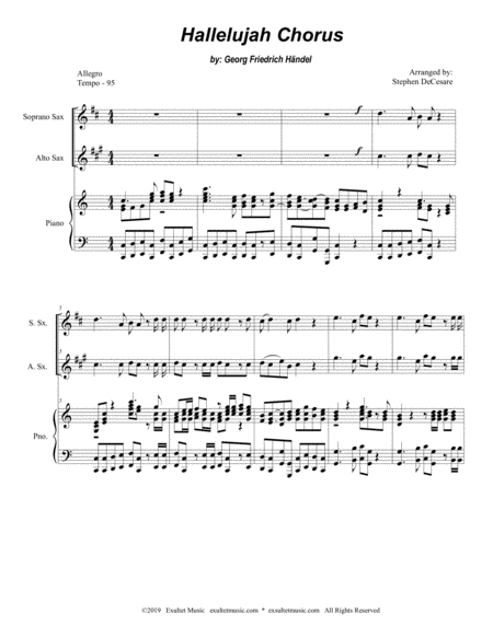 Hallelujah Chorus Duet For Soprano Alto Saxophone Page 2