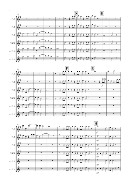 Hallelujah Chorus For Flute Quartet Page 2