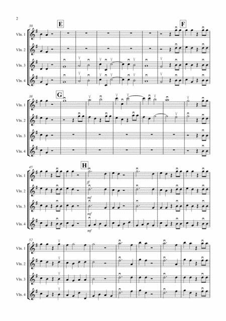 Hallelujah Chorus For Violin Quartet Page 2