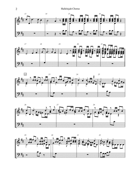 Hallelujah Chorus From Handels Messiah For 2 Octave Handbell Choir Page 2