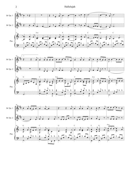 Hallelujah Duet For Bb Trumpet Page 2