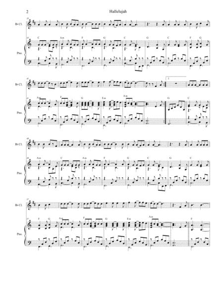 Hallelujah For Bb Clarinet Solo And Piano Page 2