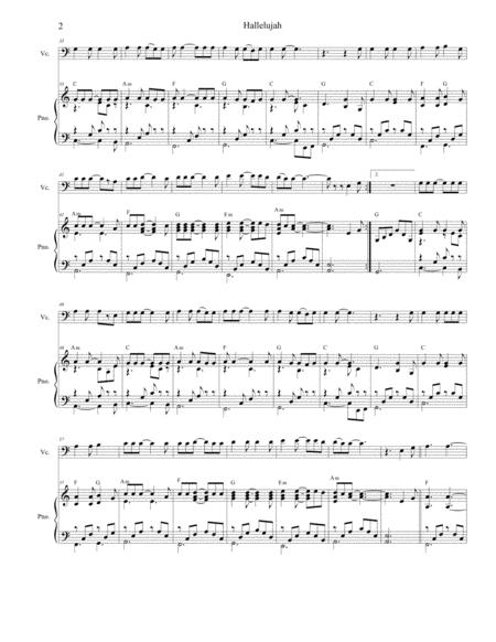 Hallelujah For Cello Solo And Piano Page 2