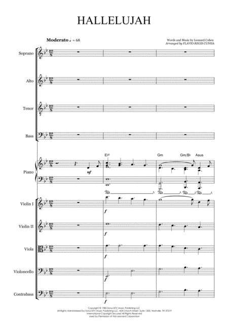 Hallelujah For Choir Satb Piano Accompaniment And String Orchestra Page 2