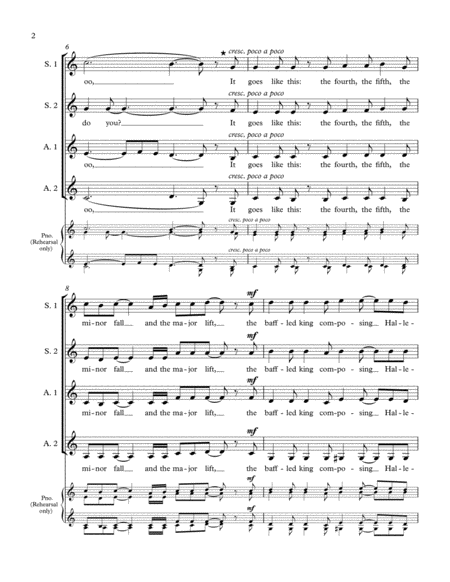 Hallelujah For Ladiess S A A A Capella Page 2