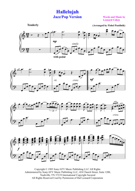 Hallelujah For Piano Page 2