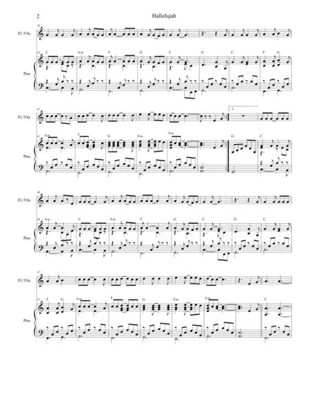 Hallelujah For Solo Flute Or Violin And Piano Page 2