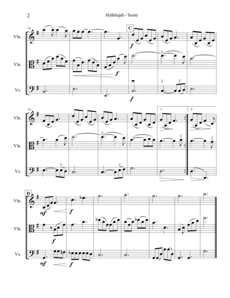 Hallelujah For String Trio Page 2