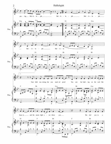 Hallelujah For Vocal Solo Page 2