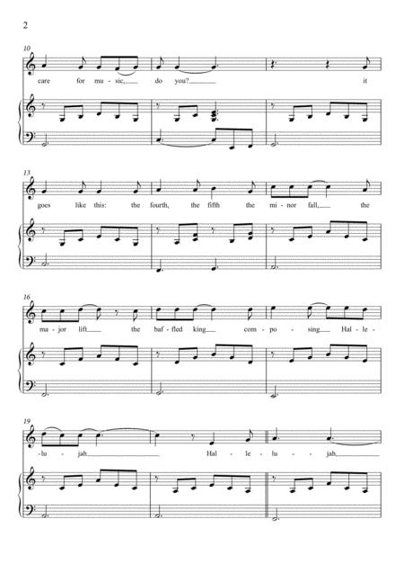 Hallelujah For Voice And Piano Page 2