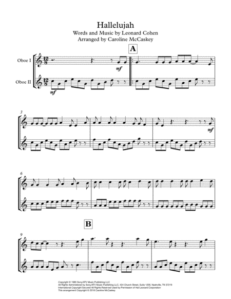 Hallelujah Oboe Duet Page 2