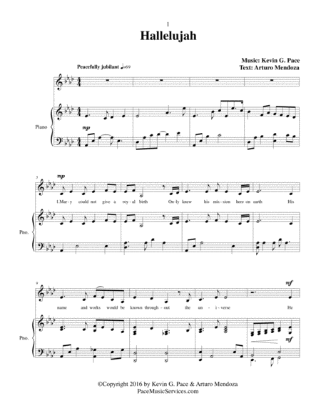 Hallelujah Original Vocal Solo With Piano Accompaniment Page 2