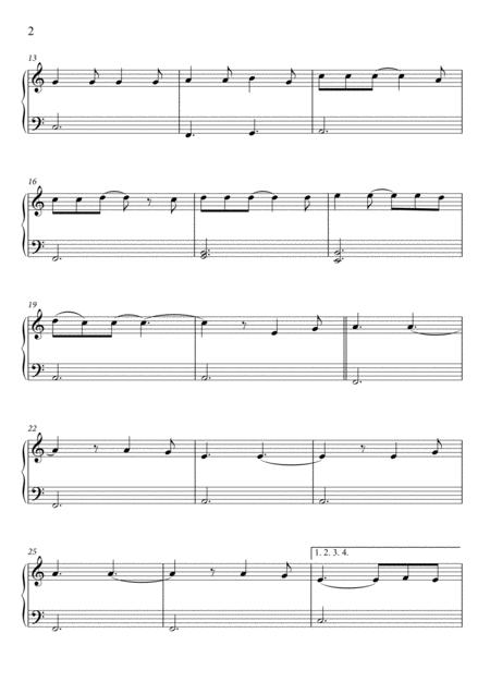 Hallelujah Piano Solo Easy Page 2