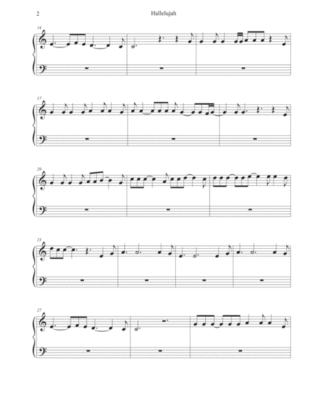 Hallelujah Piano Page 2