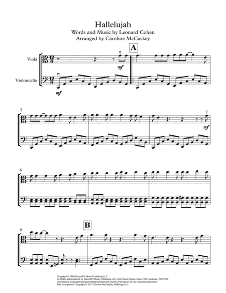 Hallelujah Viola And Cello Duet Page 2