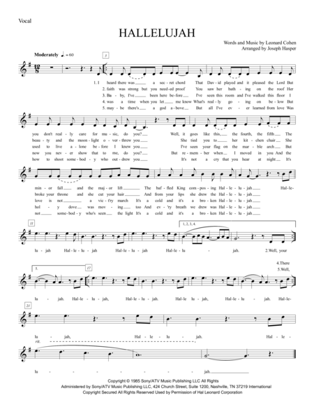 Hallelujah Vocal Page 2