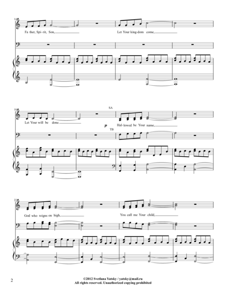 Hallowed Be Your Name Satb Page 2