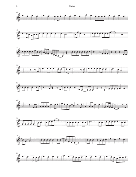 Halo Easy Key Of C Oboe Page 2