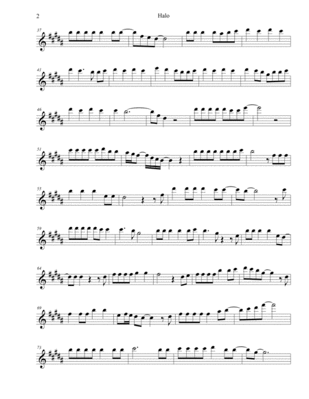 Halo Original Key Tenor Sax Page 2