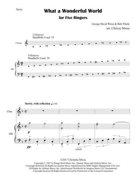 Handbells What A Wonderful World Page 2