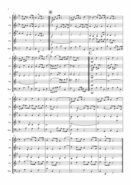 Handel 5 Air From Suite No 1 In F The Water Music Wassermusik Hwv348 Wind Quintet Page 2