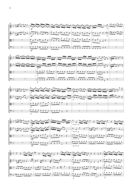 Handel Arrival Of The Queen Sheba For String Quartet Ch102 Page 2