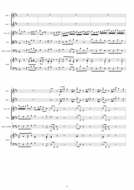 Handel Concerto Grosso In D Major No 6 Op 3 Hwv 317 For Winds Strings And Cembalo Score And Parts Page 2