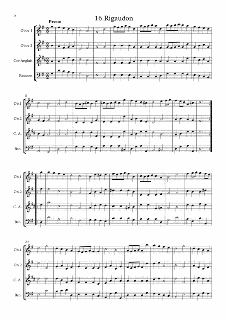 Handel Suite No 3 In G Hwv350 Complete The Water Music Wassermusik Wind Quartet Double Reed Page 2