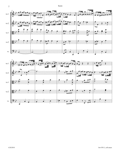 Handel Triosonata In G Minor Hwv 393 Movement 3 Largo Arranged For String Quintet Page 2