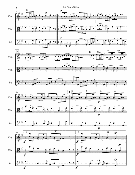 Handels La Paix For String Trio Page 2