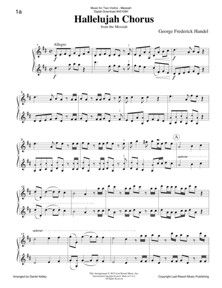 Handels Messiah For Violin Duet Music For Two Violins Page 2