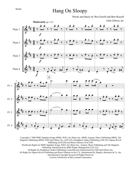 Hang On Sloopy For Flute Quartet Page 2