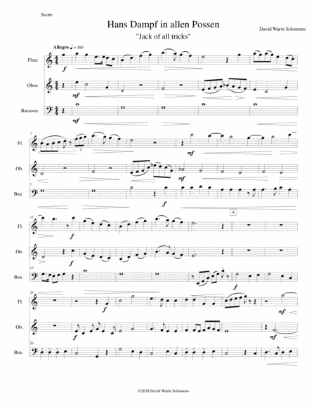 Hans Dampf In Allen Possen Jack Of All Tricks For Wind Trio Flute Oboe Bassoon Page 2