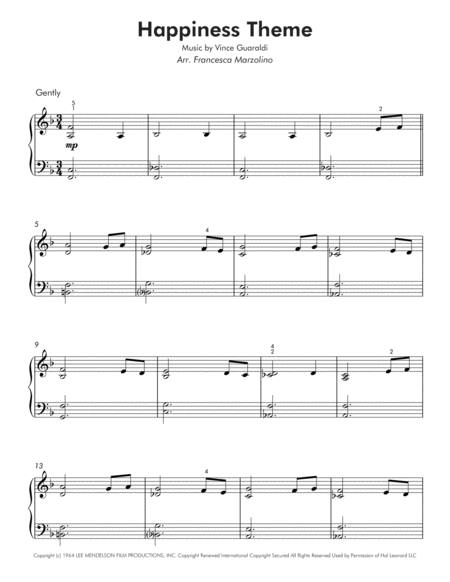 Happiness Theme Easy Piano Page 2