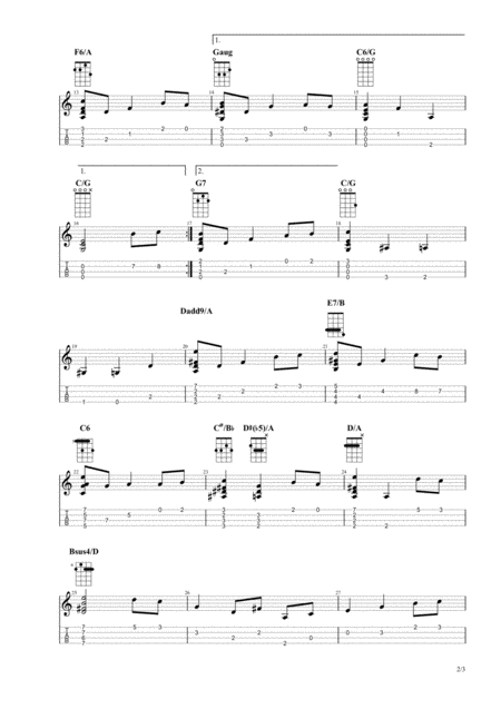 Happiness Theme Fingerstyle Ukulele Page 2