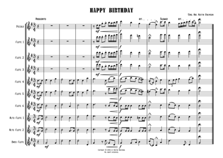 Happy Birthday Flute Choir Flute Ensemble Page 2