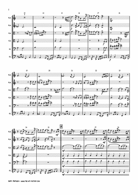 Happy Birthday Stevie Wonder Classic String Quintet Page 2