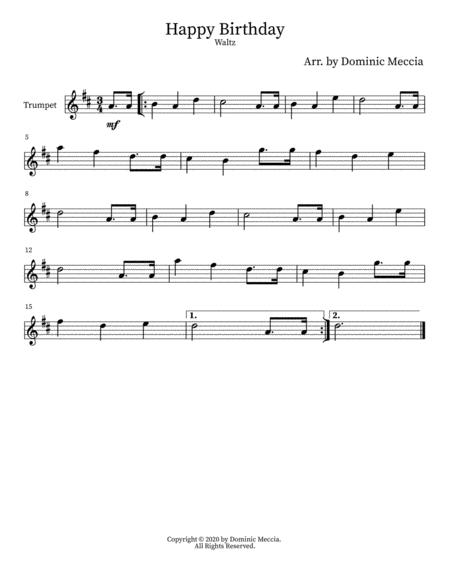 Happy Birthday Waltz Brass Trio Page 2