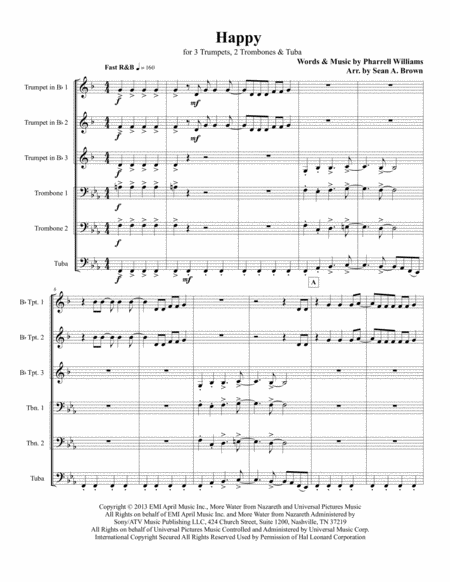 Happy For Brass Sextet Page 2