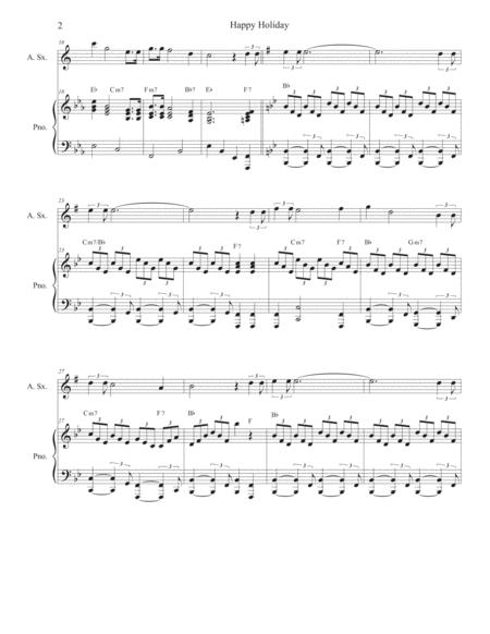 Happy Holiday Alto Saxophone And Piano Page 2