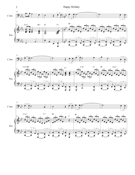 Happy Holiday For Solo Bass C Instrument Page 2