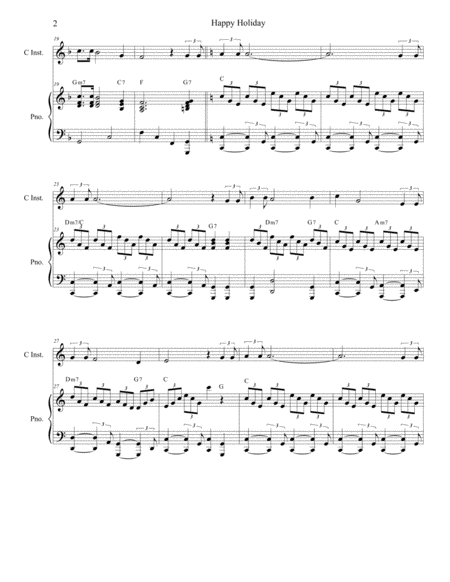 Happy Holiday For Solo C Instrument Page 2