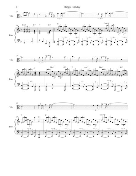 Happy Holiday Viola Solo And Piano Page 2