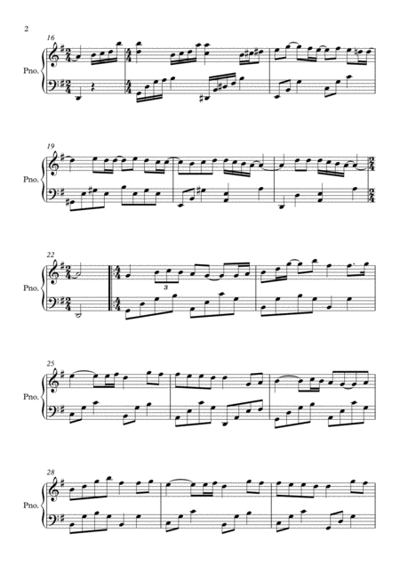 Happy New Year G Major By Abba Piano Page 2