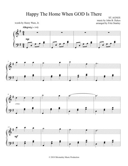 Happy The Home When God Is There Piano Solo Page 2