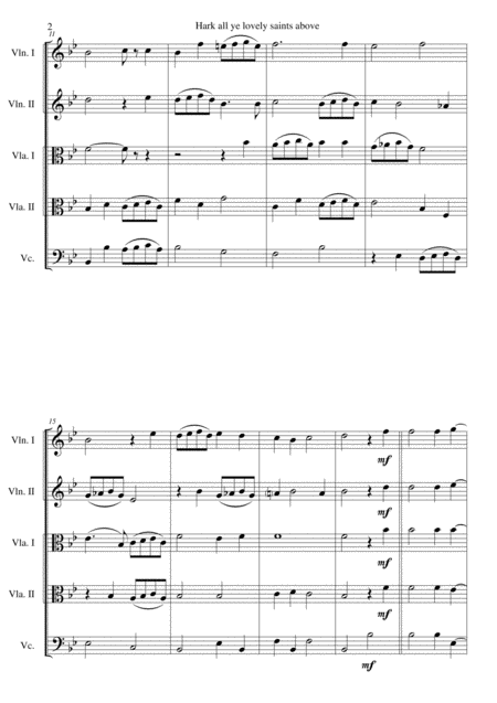 Hark All Ye Lovely Saints Above For String Quintet Page 2