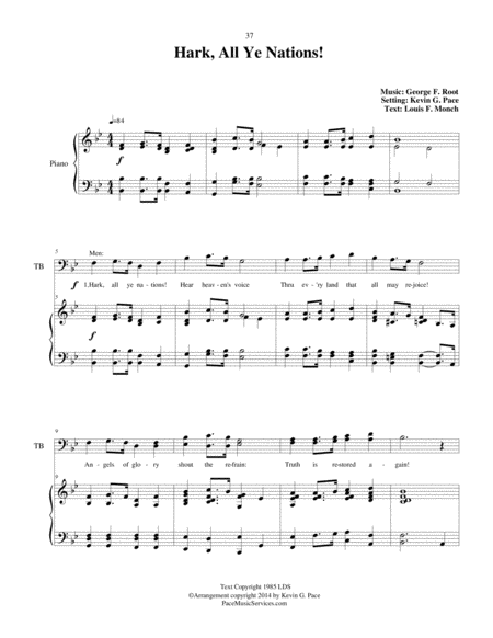 Hark All Ye Nations Satb Choir With Piano Accompaniment Page 2