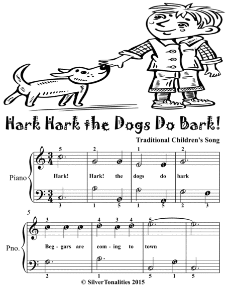 Hark Hark The Dogs Do Bark Easiest Piano Sheet Music Tadpole Edition Page 2